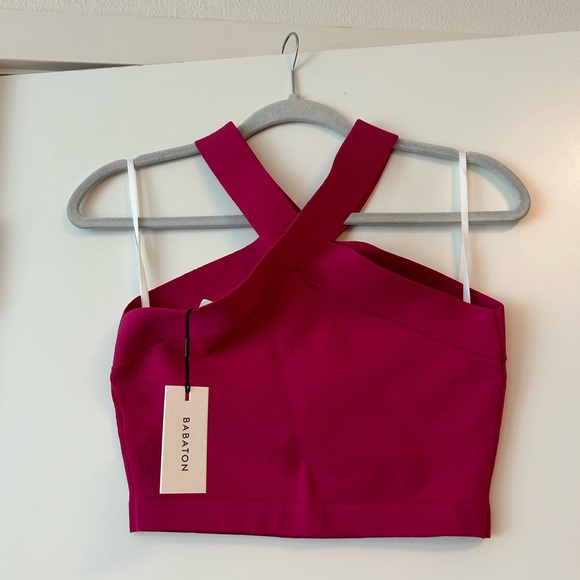 NWT Aritzia Babaton Sculpt Knit Cross Top - Picture 4 of 6